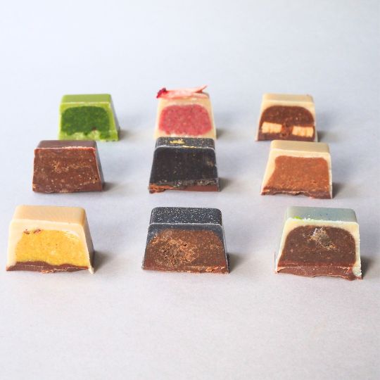 「和を以て貴しと為す」ローチョコレートギフト9粒 ー巡り、ひらく、陰陽五行ショコラー／手提げ袋付き