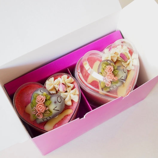 [Valentine only] "Just the Two of Us" mini-sized raw cake [Set of 2 is a great deal] [Vegan (no dairy products or eggs), Gluten-free (no flour)]