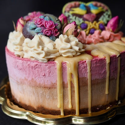 [Melt-in-your-mouth! New texture cake] / "Lots of LOVE" Lovely raw cake with beets and cacao (chocolate included) / [Vegan (no dairy products or eggs), Gluten-free (no flour)]