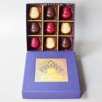 【開運招福チョコ】達磨ローチョコレートギフト／手提げ袋付き